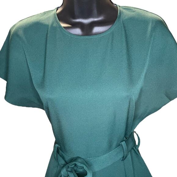 cremieux Emerald Green Professional Peplum Blouse Sz XS - Picture 2 of 8
